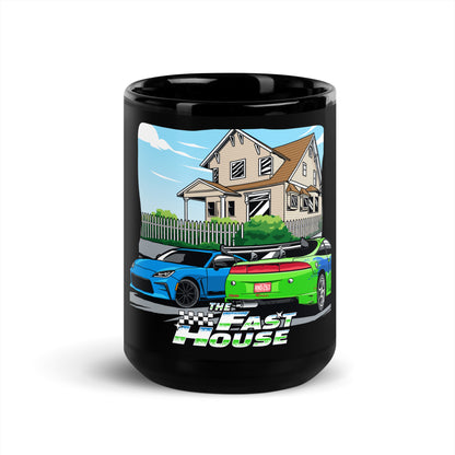 Fast House Black Glossy Mug